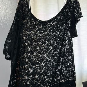 Black off shoulder blouse